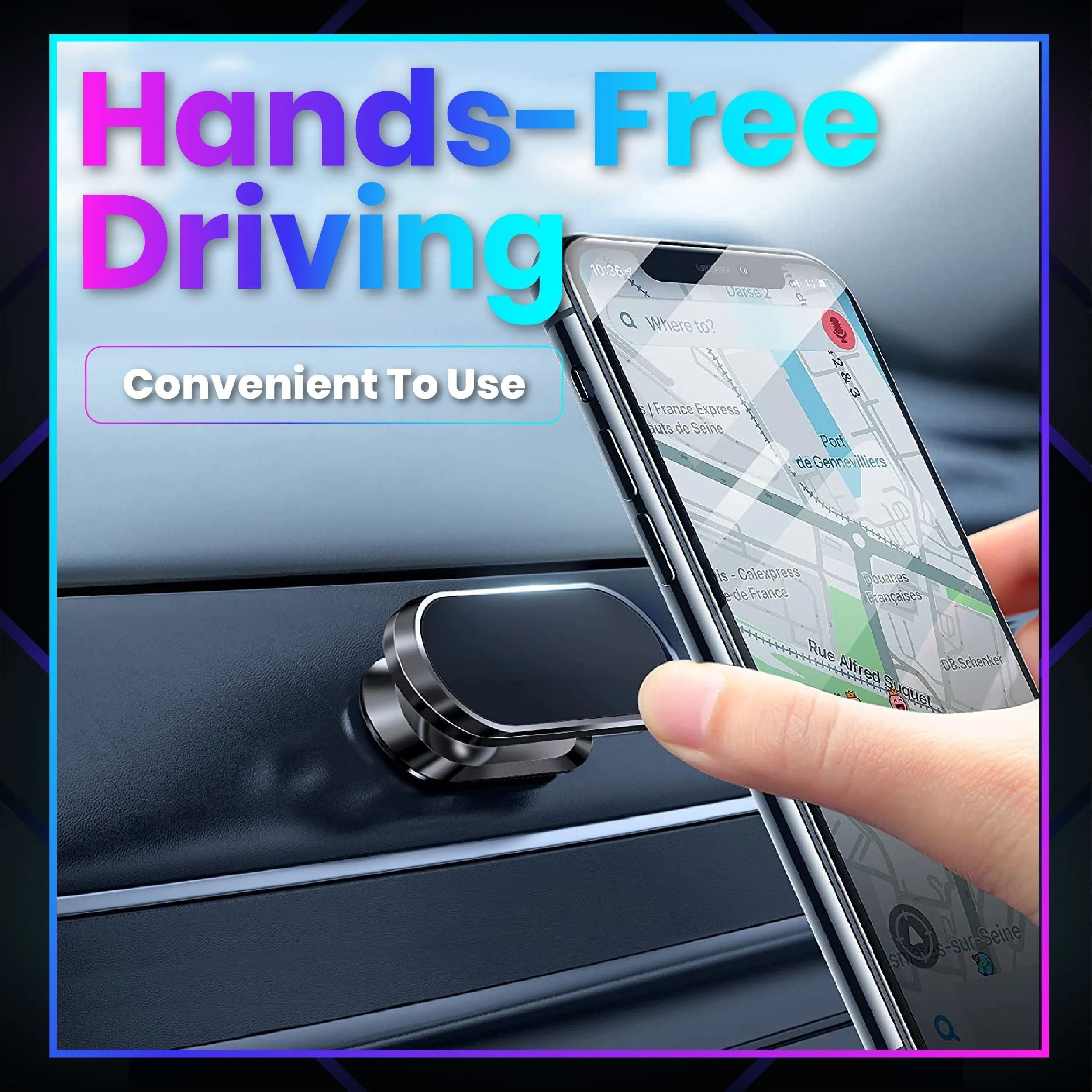 Ultra Magnetic Flex Car Phone Holder lifestyle shot
